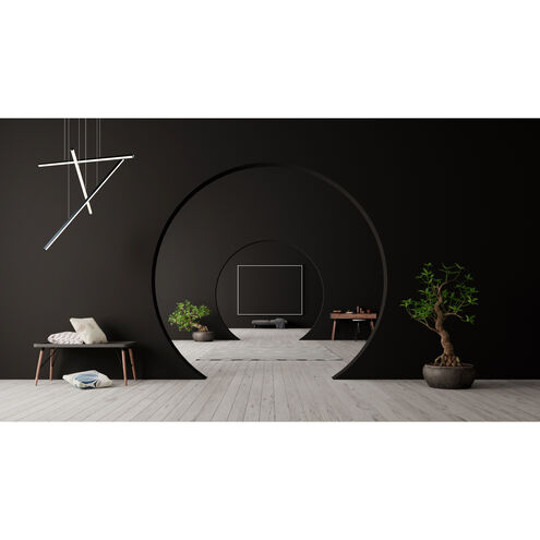 Hover LED 47.5 inch Black Multi-Light Pendant Ceiling Light