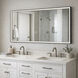 Bevel 60 X 28 inch Brushed Black LED Mirror