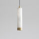 Aragon LED 2 inch White Alabaster and Gold Mini Pendant Ceiling Light
