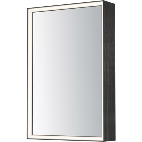 Bevel 36 X 24 inch Brushed Black LED Wall Mirror