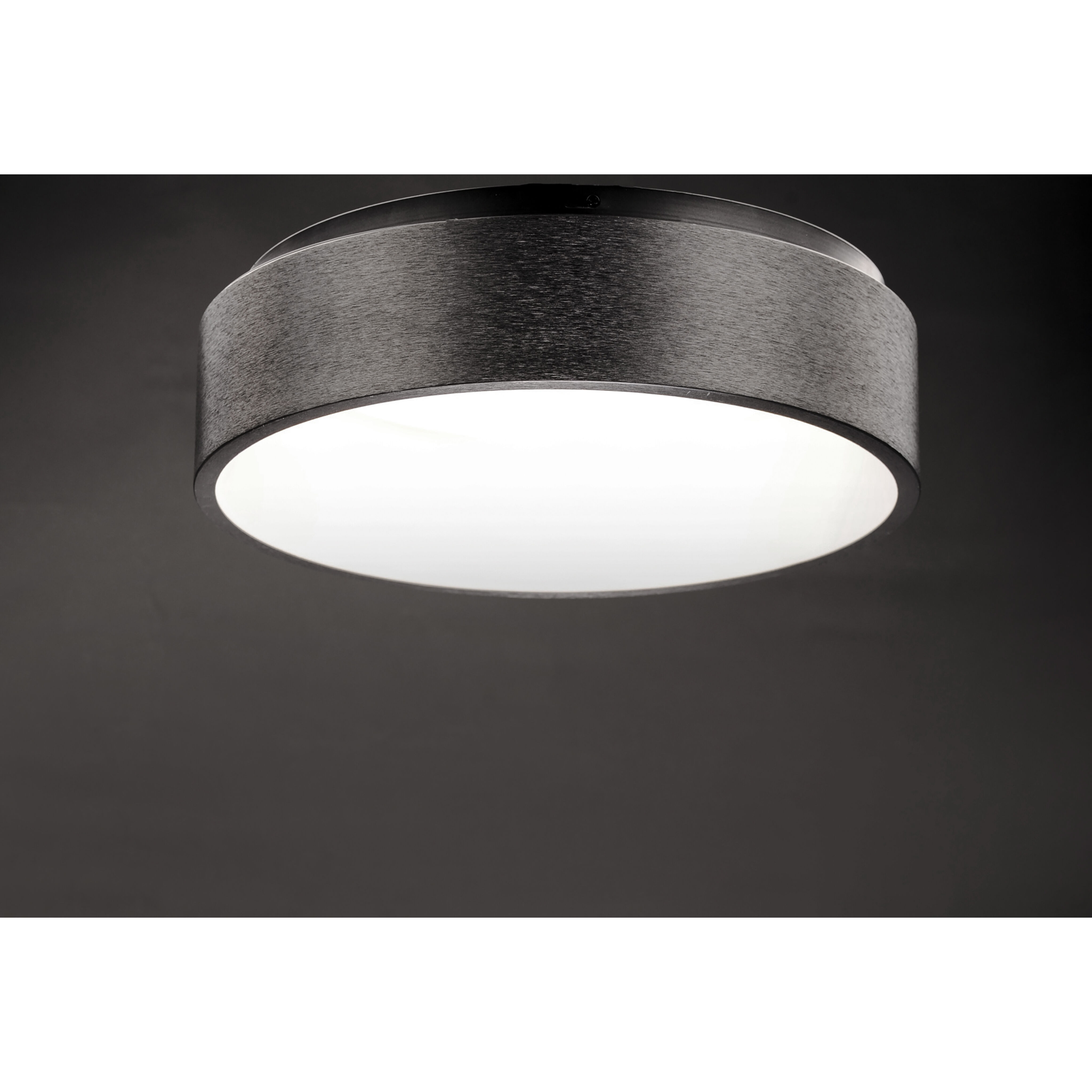 iQ FoH LED 17.75 inch Brushed Black Flush Mount Chandelier Ceiling Light
