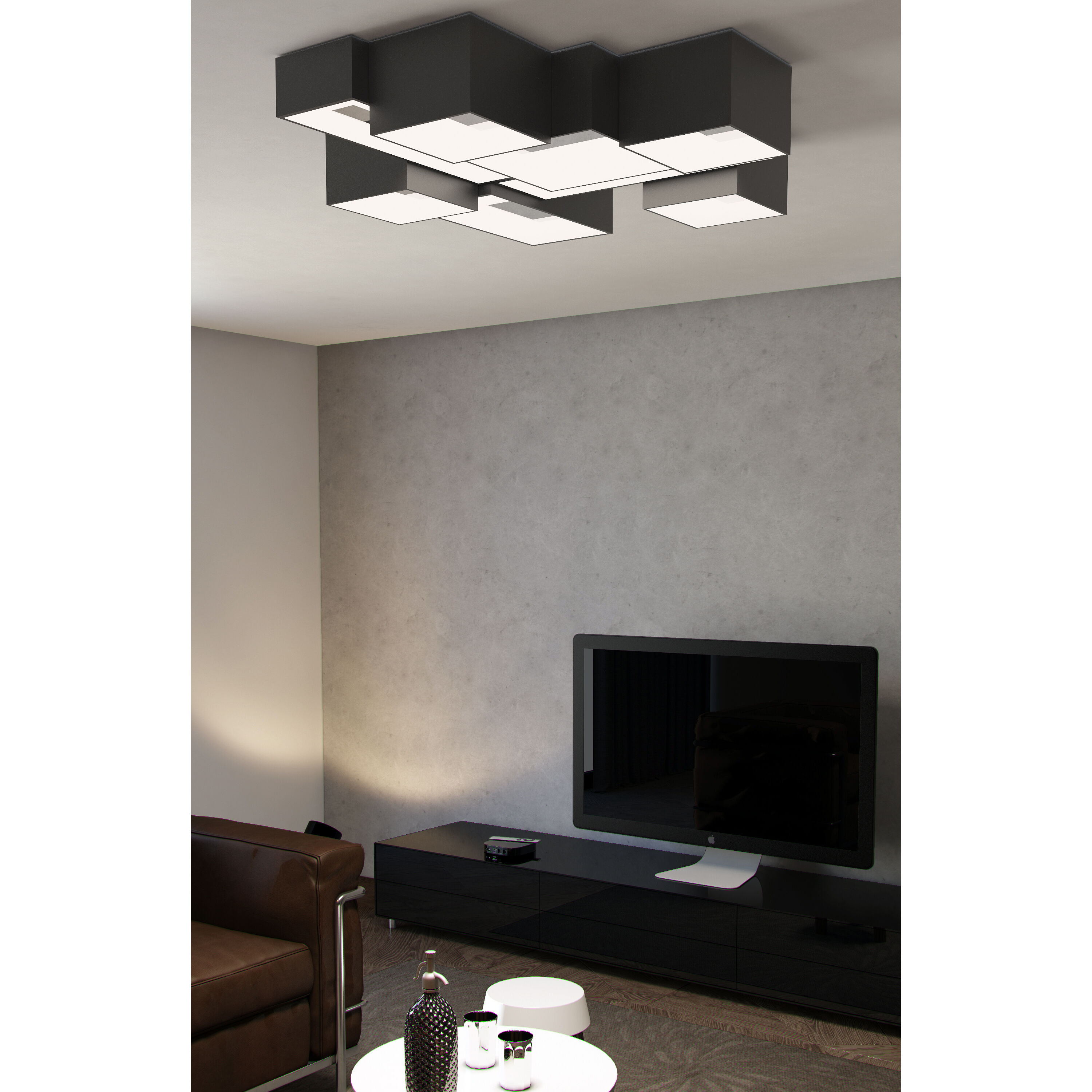 Collage LED 5.75 inch Black Flush Mount Ceiling Light