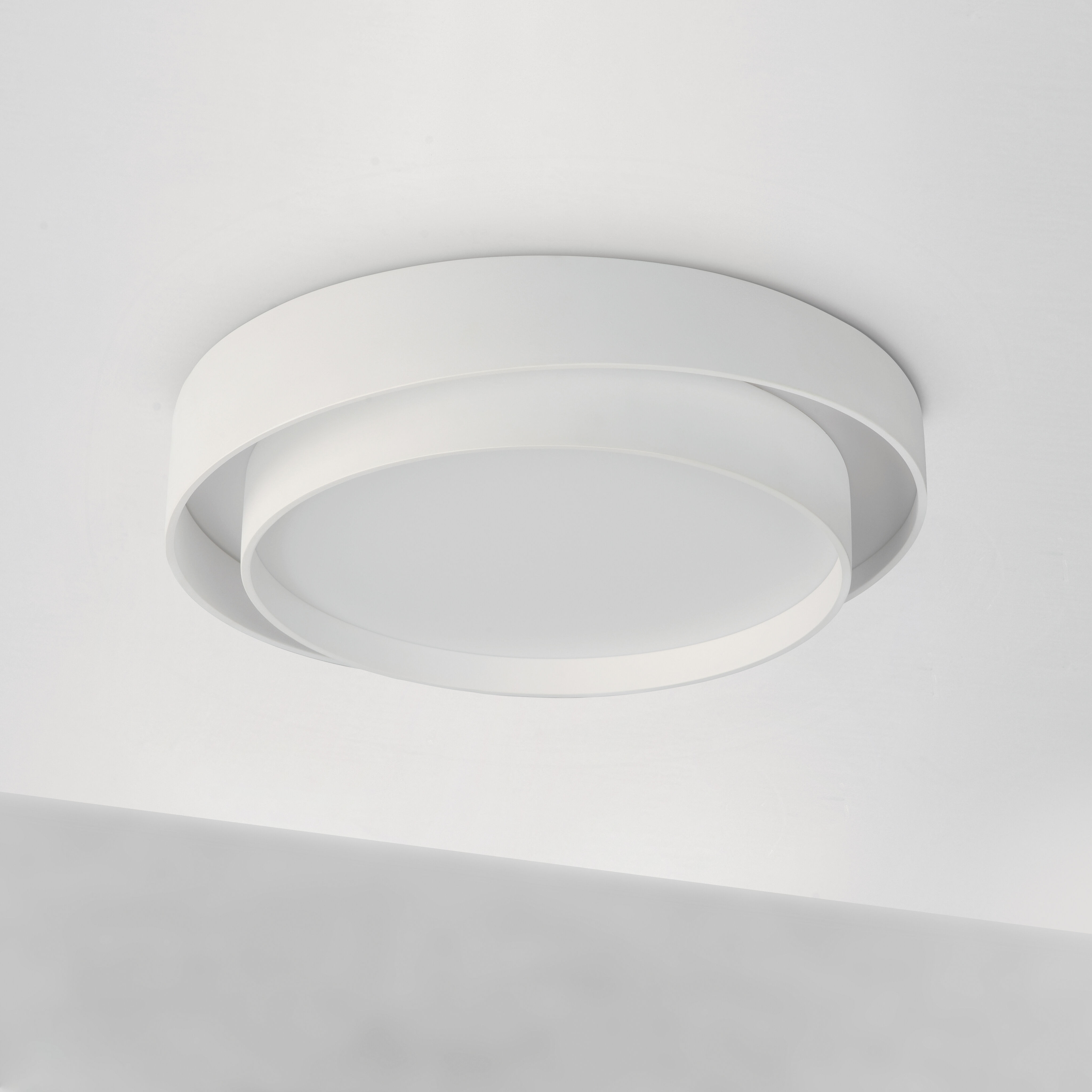 Ziggurat LED 24 inch White Flush Mount Ceiling Light