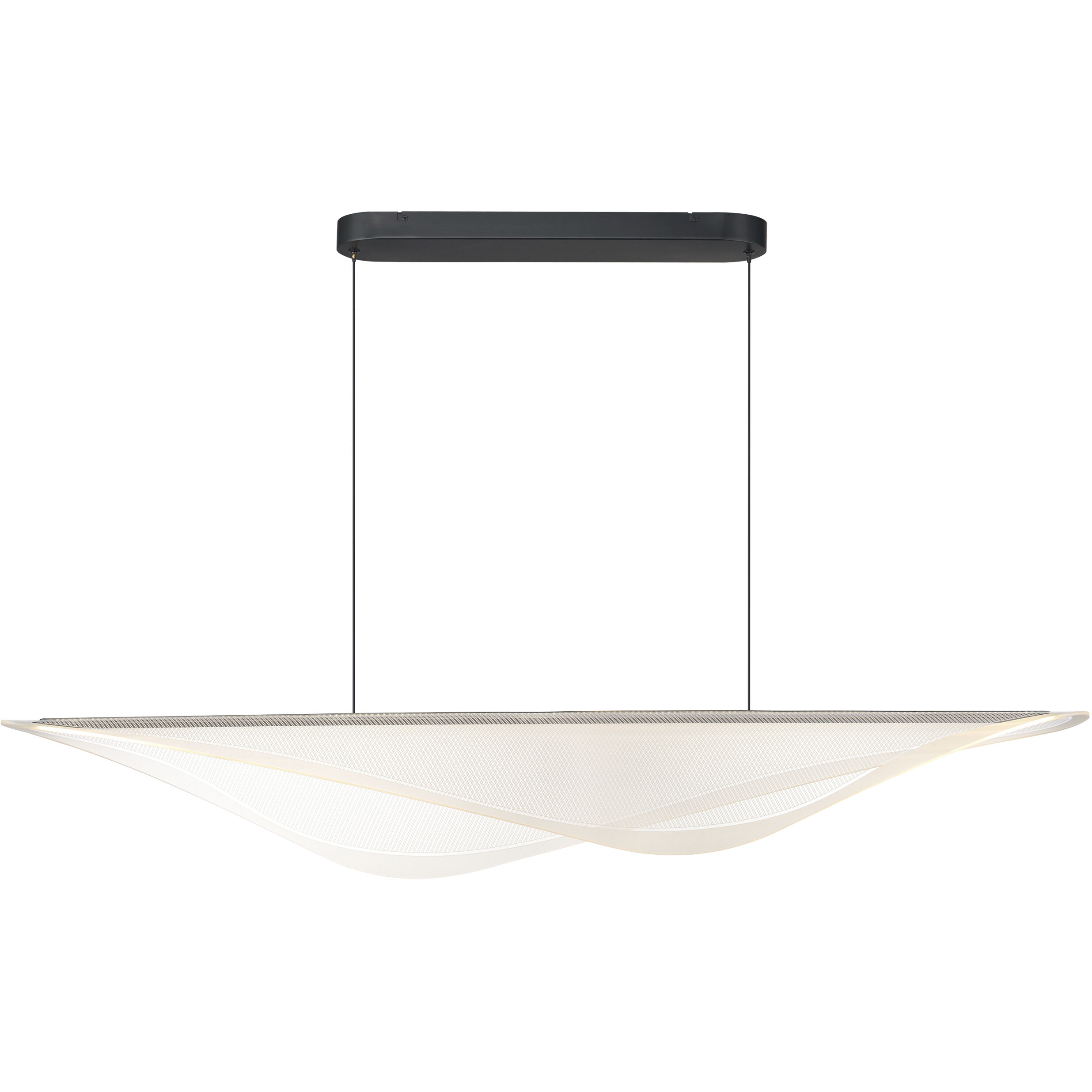 Manta LED 59 inch Black Linear Pendant Ceiling Light