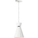 Sash LED 7.75 inch White and Polished Chrome Single Pendant Ceiling Light