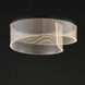 Sonata LED 23.5 inch Black Multi-Light Pendant Ceiling Light in Patterned Acrylic