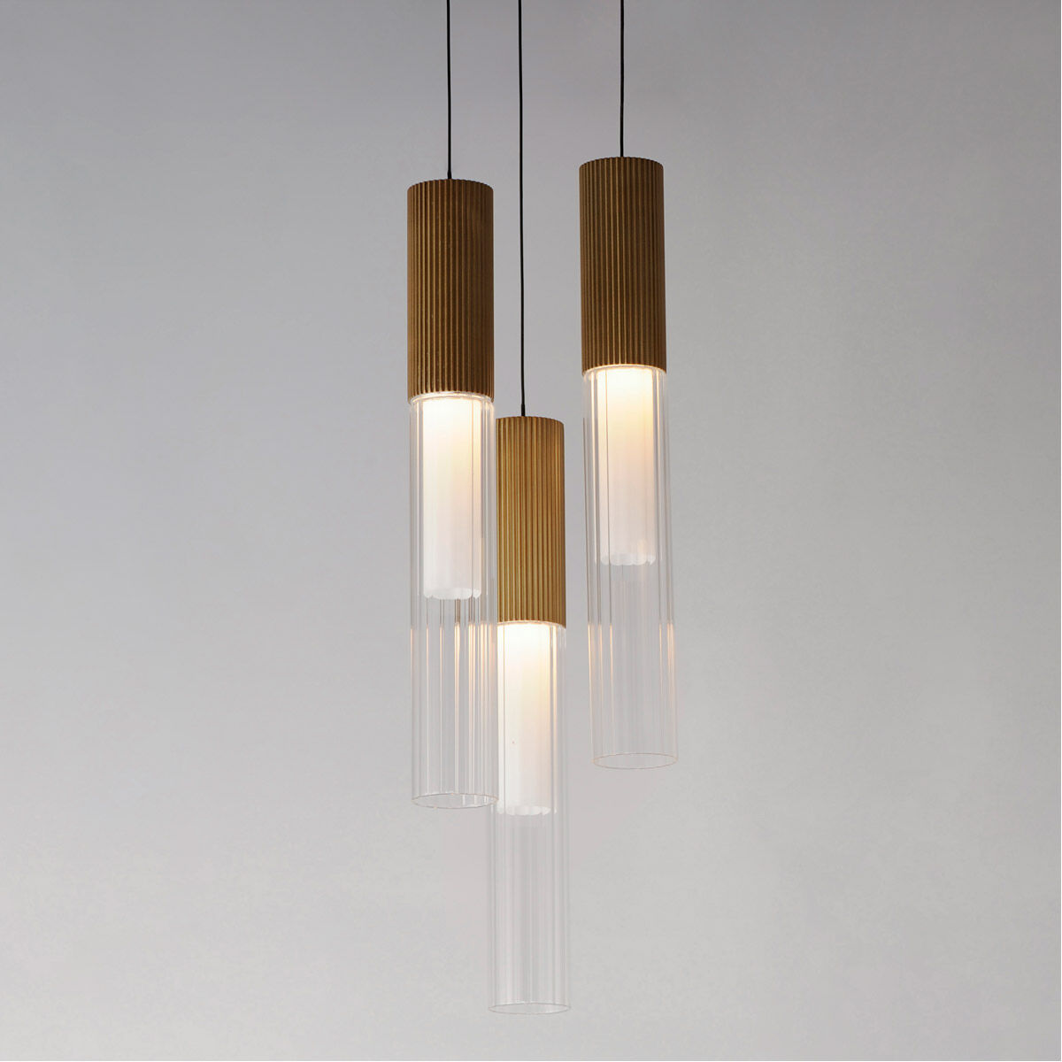 Reeds LED 11.75 inch Gold Multi-Light Pendant Ceiling Light