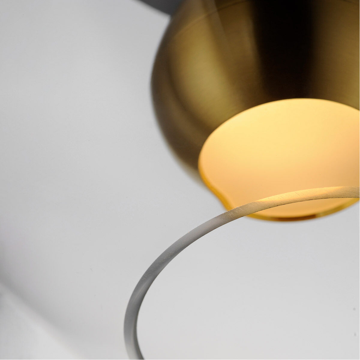 Nucleus LED 9 inch Black and Natural Aged Brass Flush Mount Ceiling Light