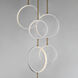 Hoopla LED 25 inch White and Gold Single Pendant Ceiling Light in White/Gold