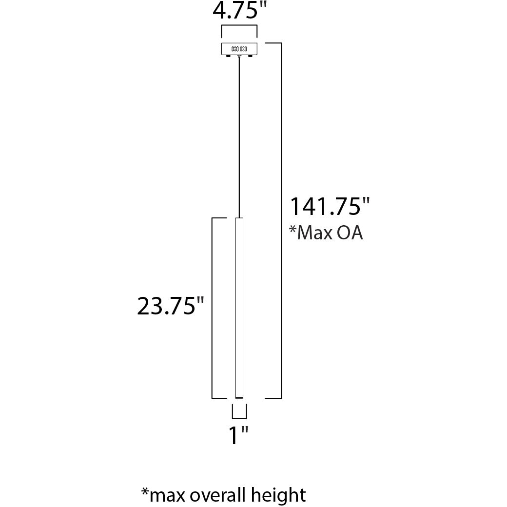 Flute LED 1 inch Rose Gold Mini Pendant Ceiling Light