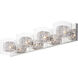 Gem 4 Light 31 inch Polished Chrome Bath Vanity Light Wall Light