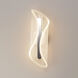 Manta Wall Sconce Wall Light in Polished Chrome, Clear Ribbed