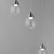 Dewdrop LED 15 inch Polished Chrome Multi-Light Pendant Ceiling Light