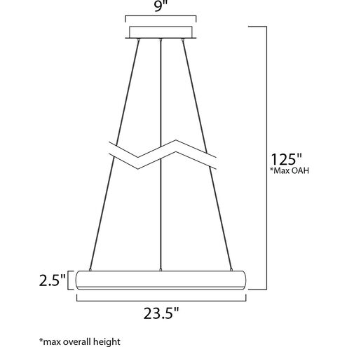 Innertube LED 23.5 inch Satin Nickel Single Pendant Ceiling Light
