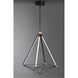 Spire LED 26.75 inch Black and Gold Single Pendant Ceiling Light