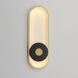 Gravity LED 18 inch Black and Gold Outdoor Wall Mount