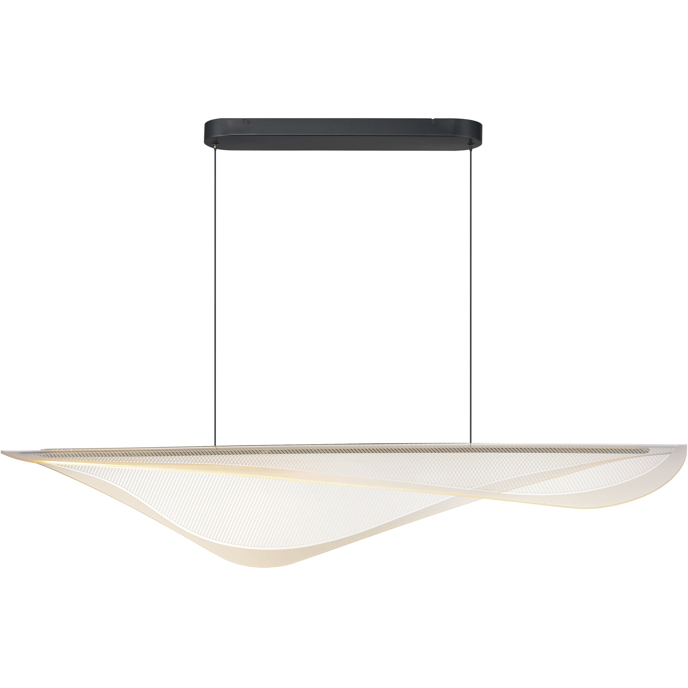 Manta LED 47 inch Black Linear Pendant Ceiling Light