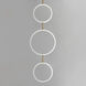 Hoopla LED 15.75 inch White and Gold Chandelier Ceiling Light in White/Gold