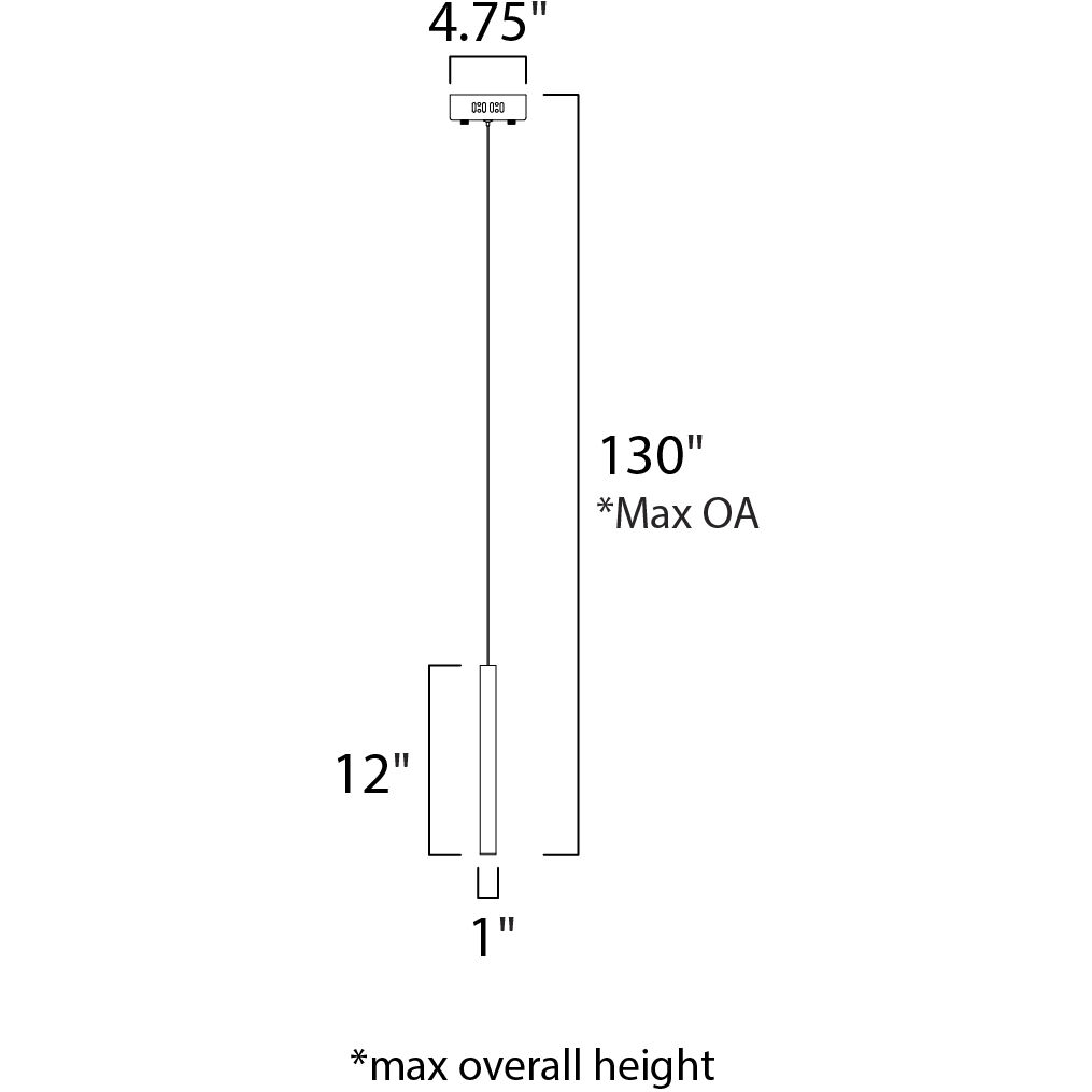 Flute LED 1 inch Rose Gold Mini Pendant Ceiling Light