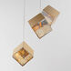 Ice Cube LED 18.5 inch French Gold Multi-Light Pendant Ceiling Light