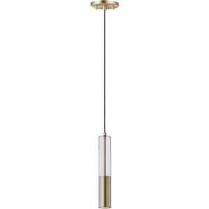 Torch LED 2.5 inch Satin Brass Single Pendant Ceiling Light