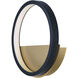 Hoopla LED 11.75 inch Black and Gold ADA Wall Sconce Wall Light