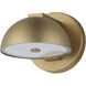 Cauldron LED 7 inch Gold Outdoor Wall Mount