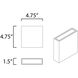 Brik LED 4.75 inch Natural Aged Brass Outdoor Wall Mount