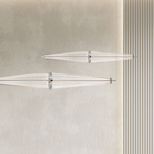 Quasar LED 35.5 inch Polished Chrome Linear Pendant Ceiling Light