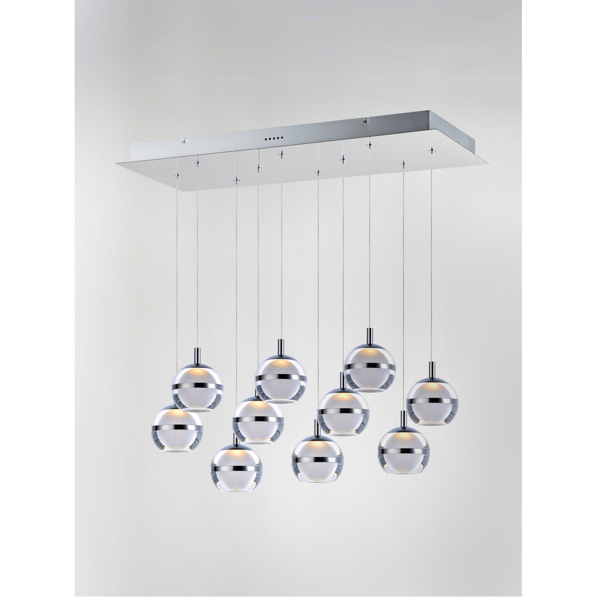 Swank LED 12.5 inch Polished Chrome Multi-Light Pendant Ceiling Light