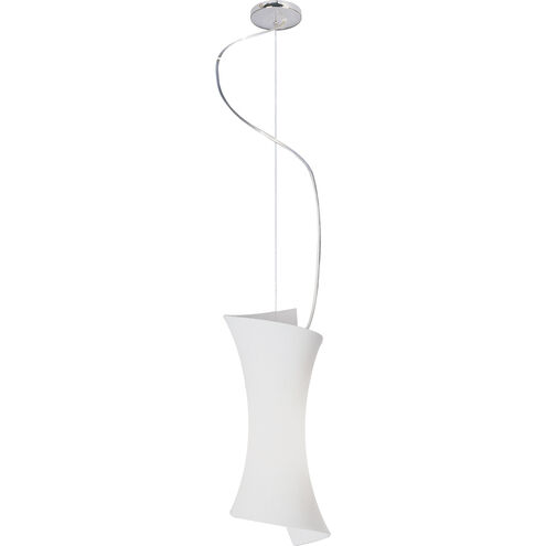 Conico 1 Light 6 inch Satin Nickel Single Pendant Ceiling Light in Opal White