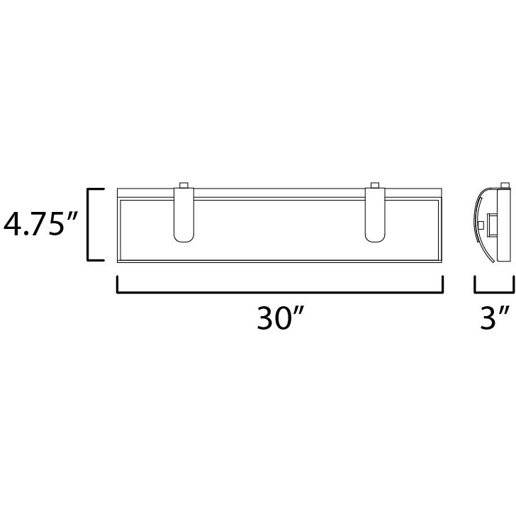 Clutch LED 30 inch Gold Bath Vanity Light Wall Light