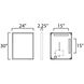 Bevel 30 X 24 inch Satin Nickel LED Mirror