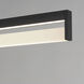 Crossbar LED 1.25 inch Black Single Pendant Ceiling Light