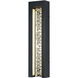 Liquid LED 18 inch Black Outdoor Wall Mount