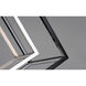 4 Square LED 20.5 inch Black and Polished Chrome Single Pendant Ceiling Light
