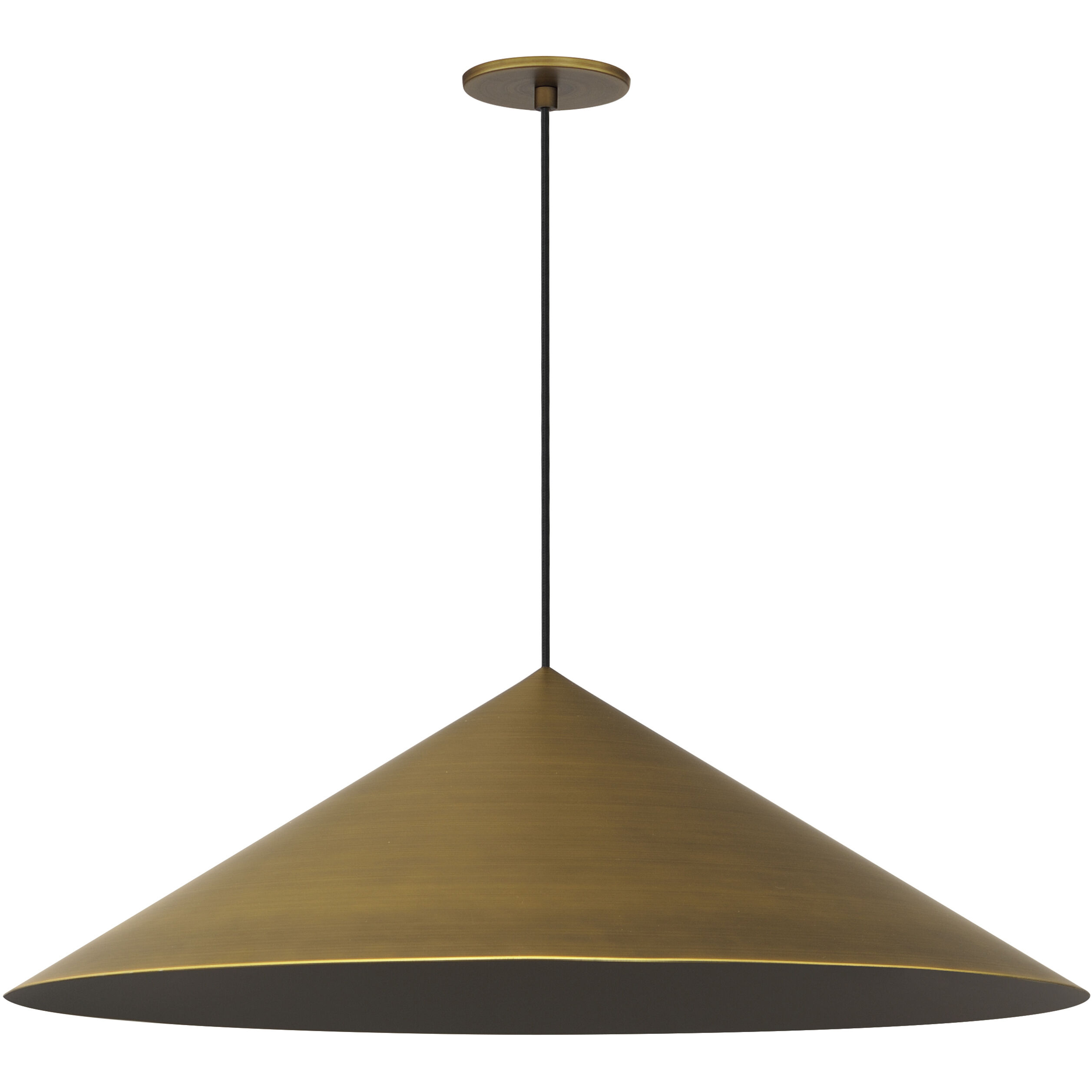 Pitch LED 29.5 inch Antique Brass Single Pendant Ceiling Light