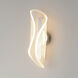 Manta Wall Sconce Wall Light in Polished Chrome, Clear Ribbed