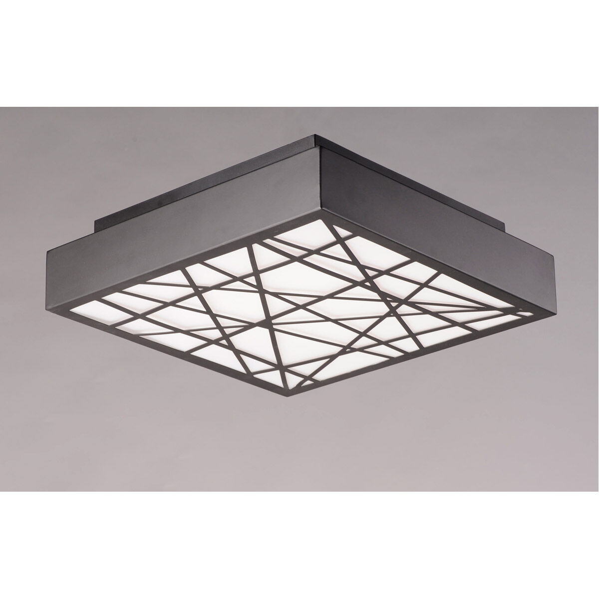 Intersect LED 15.75 inch Black Flush Mount Ceiling Light