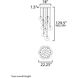 Global LED 22.25 inch Natural Aged Brass Multi-Light Pendant Ceiling Light