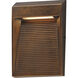 Steppes LED 6.75 inch Antique Bronze Outdoor Wall Mount