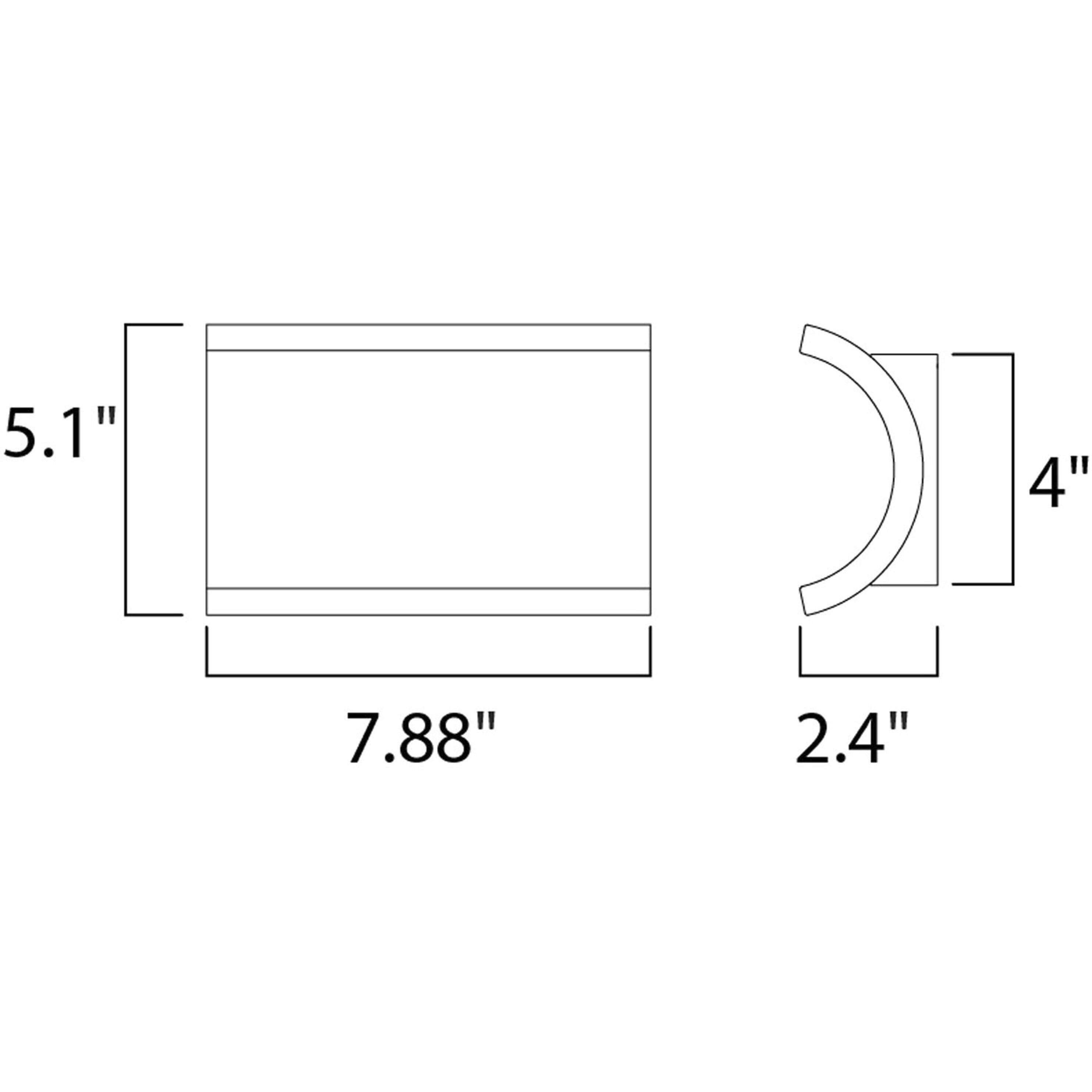 Alumilux Diverge LED 5.1 inch White Outdoor Wall Mount