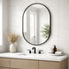 Elisse 36 X 24 inch Black LED Wall Mirror