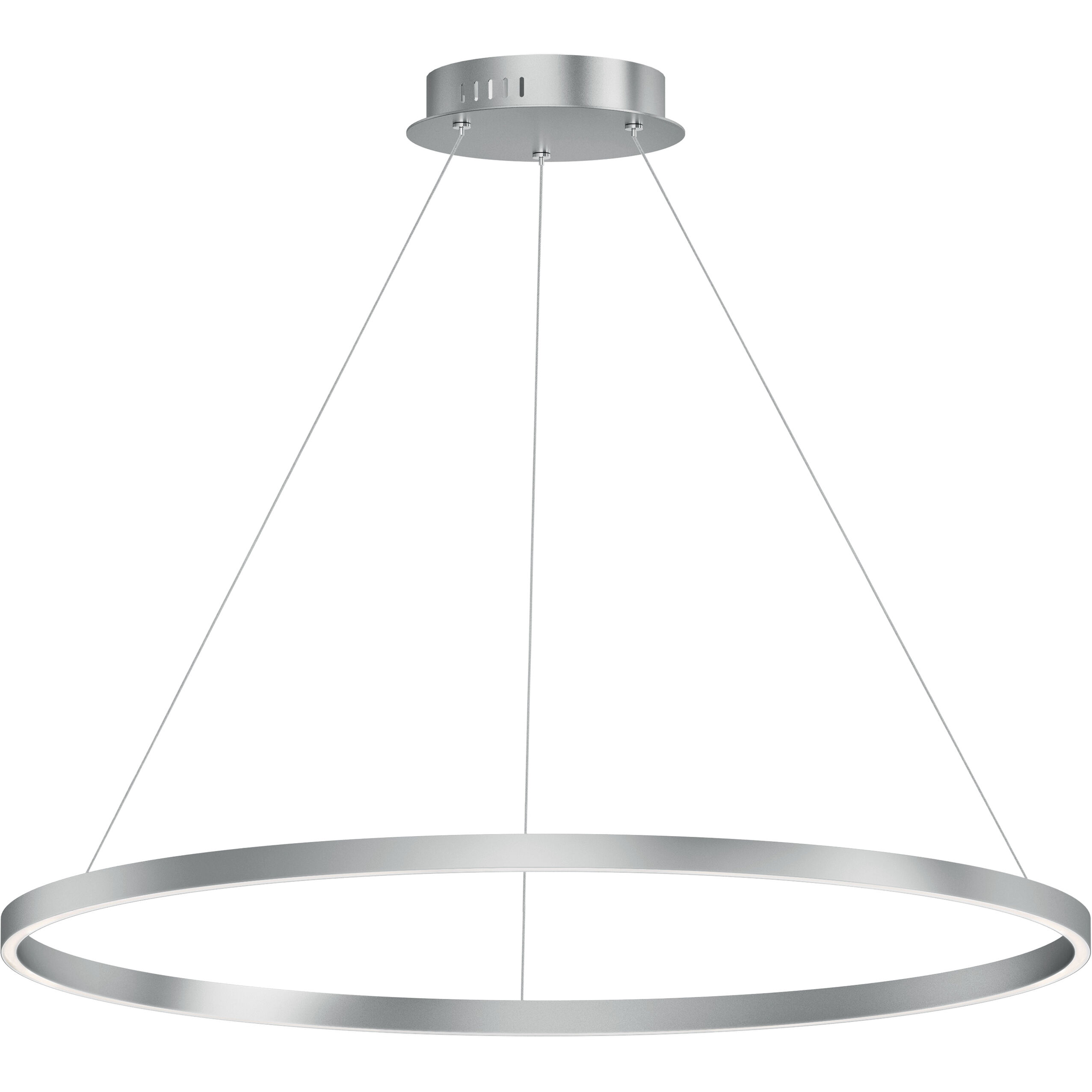 Groove 5CCT LED 40 inch Brushed Aluminum Single Pendant Ceiling Light