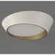 Slant LED 19.75 inch White and Gold Flush Mount Ceiling Light