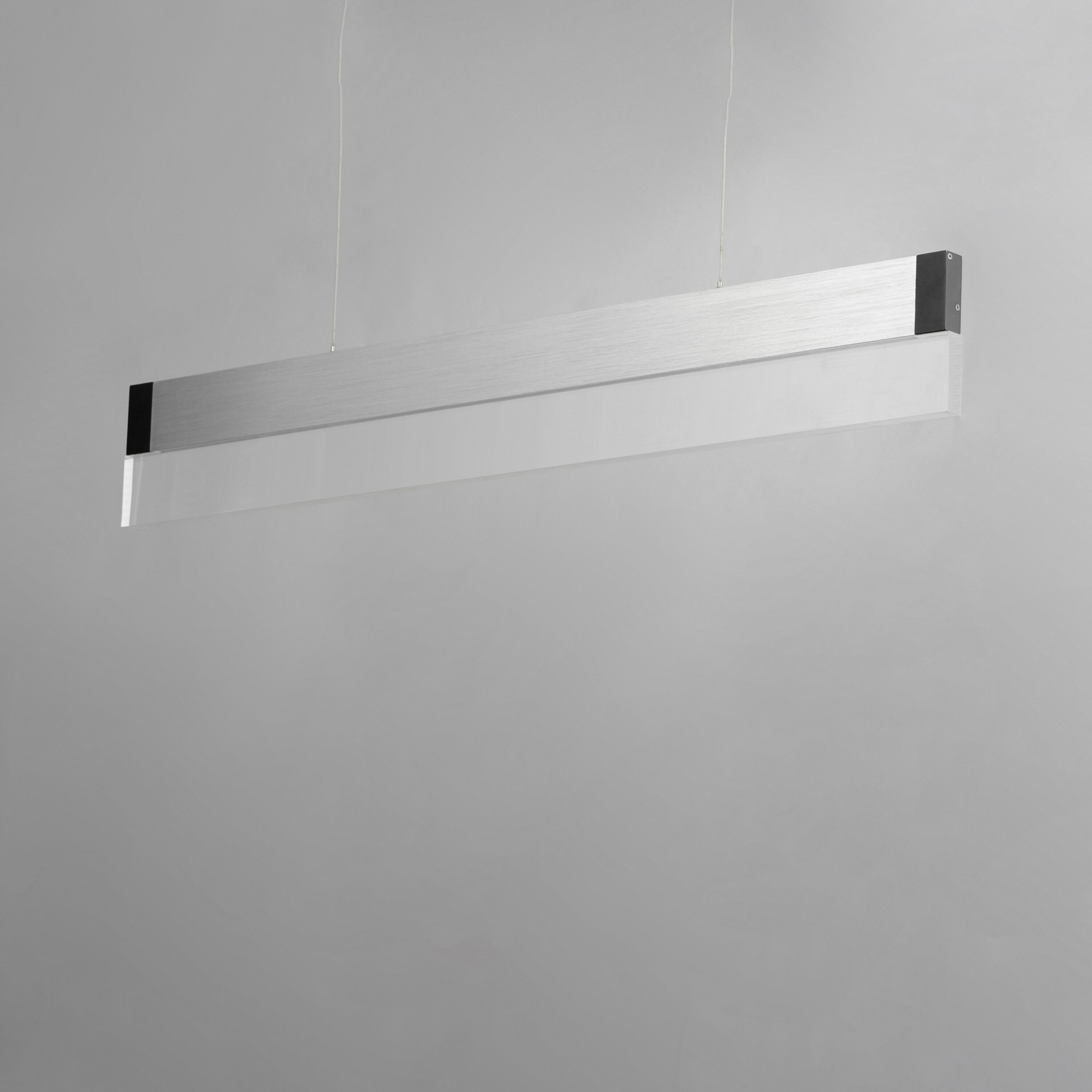 iBar LED 41.75 inch Brushed Aluminum Linear Pendant Ceiling Light in Brushed Black