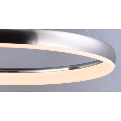 Innertube LED 31.5 inch Satin Nickel Single Pendant Ceiling Light