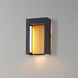 Alcove LED 10 inch Black and Gold Outdoor Wall Mount