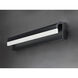 Waterfall LED 24 inch Black Bath Vanity Light Wall Light