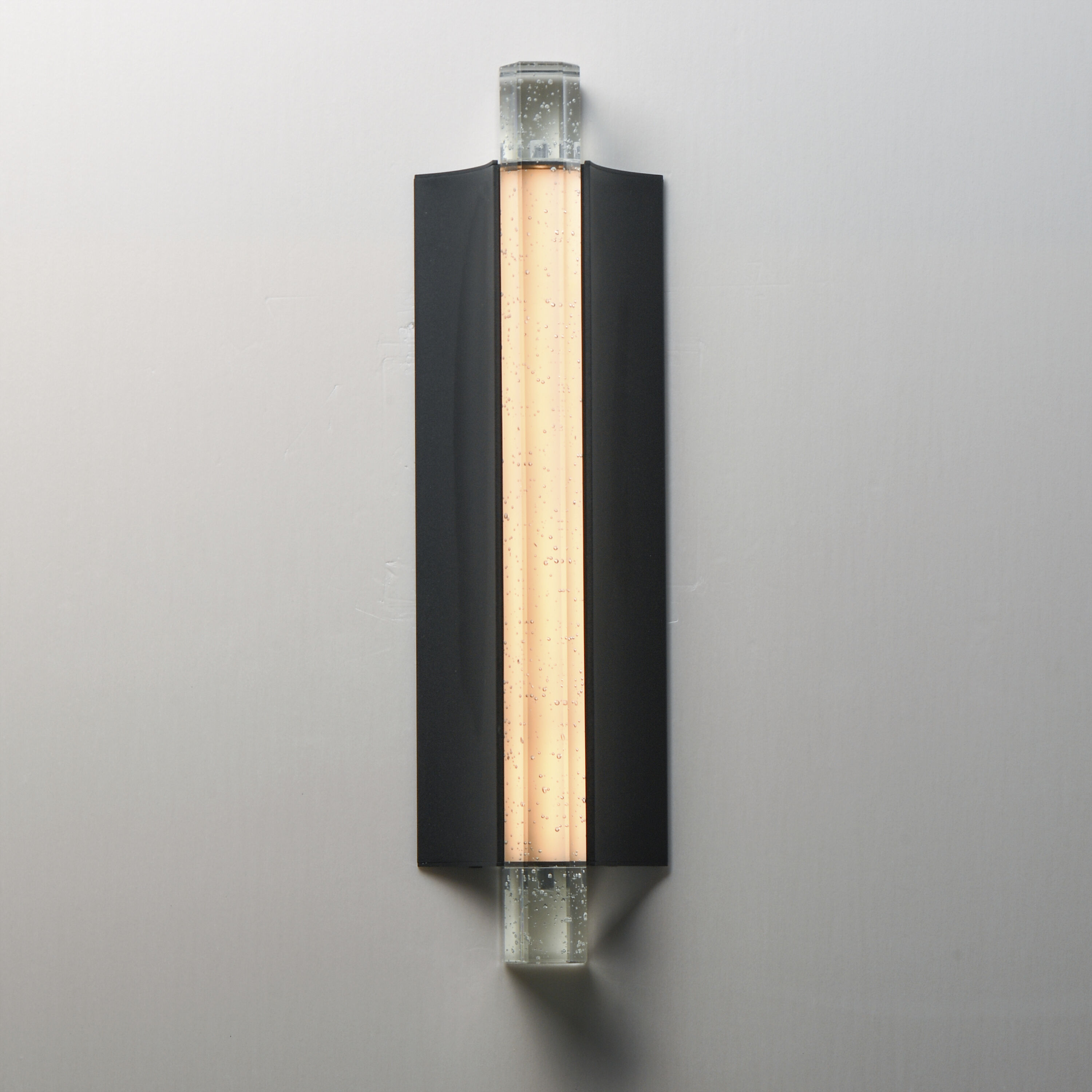 Hyperion LED 5 inch Black ADA Wall Sconce Wall Light in Clear Crystal